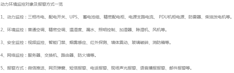 小型機房監控對象